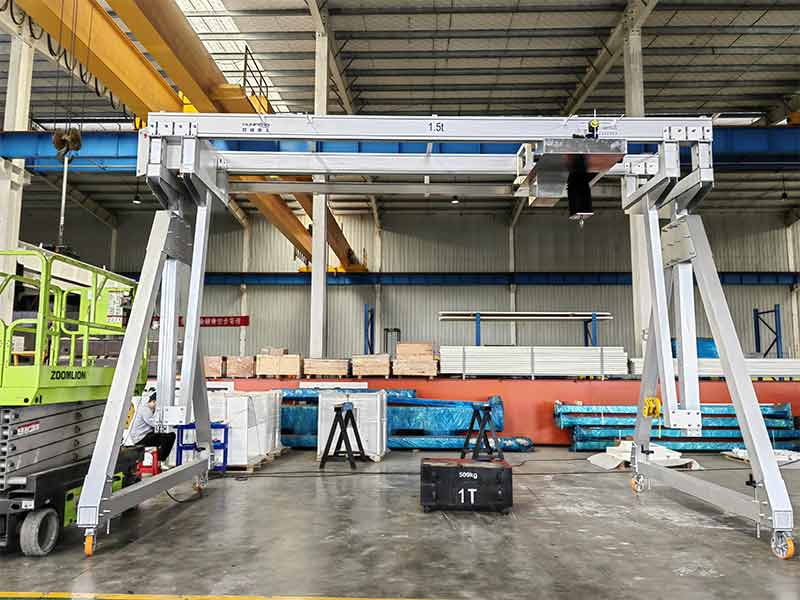 净化车间铝合金双梁龙门吊